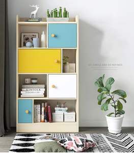 YQ JENMW assemblage d'étudiants avec étagère <span class=keywords><strong>de</strong></span> Table à la maison créative bibliothèque <span class=keywords><strong>Simple</strong></span> combinaison <span class=keywords><strong>de</strong></span> bibliothèque support <span class=keywords><strong>de</strong></span> sol moderne <span class=keywords><strong>Simple</strong></span> - Product Image 3