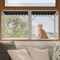 [US Ready Stock] Cat Catio, perchoir de fenêtre de chat pour grands chats d'intérieur-Hamac de fenêtre en bois pour profiter en toute sécurité des vues extérieures
