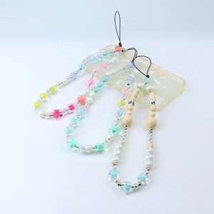 Chaîne de téléphone portable florale à la mode avec perles de cristal lanière anti-chute accessoire bijoux pendentifs pour <span class=keywords><strong>cordon</strong></span> de téléphone pour enfants - Product Image 5