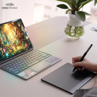 Tablette graphique numérique sans fil DigiDraw TW410 16384 avec capteur de pression pour designers et projets d'animation