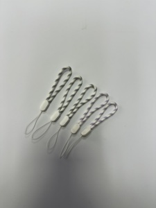 Tùy Chỉnh Thiết Kế Màu Đỏ Nylon Dây Buộc Có Thể Điều Chỉnh Dệt Ngắn <span class=keywords><strong>Mini</strong></span> Tay Cổ Tay Ngón Tay Key Dây Đeo Khuyến Mại Điện Thoại Di Động Dây Đeo Với Logo - Product Image 2