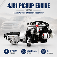 Moteur diesel refroidi par eau ISUZUU JMC JAC 4JB1, 3600 tr/min avec boîte de vitesses, pompe d'injection mécanique pour camionnette légère
