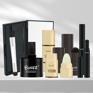 Poudre de camouflage pour <span class=keywords><strong>racines</strong></span> de cheveux imperméable BUNEE Private Label 6g, couvre les cheveux gris, cache la ligne des cheveux, avec pinceau - Product Image 1