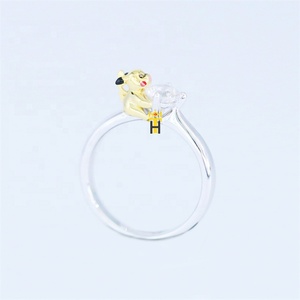 <span class=keywords><strong>Anelli</strong></span> di Moda Trendy per Donne, Gioielli <span class=keywords><strong>Anime</strong></span> Carini in Argento Sterling 925 con Smalto, Anello Pikachu con Diamante - Product Image 4