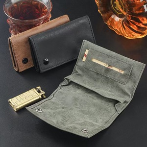 Borsa Portatile <span class=keywords><strong>Vintage</strong></span> in Pelle PU per Tabacco con Chiusura a Scatto, Accessorio per Fumatori, Regalo - Product Image 2