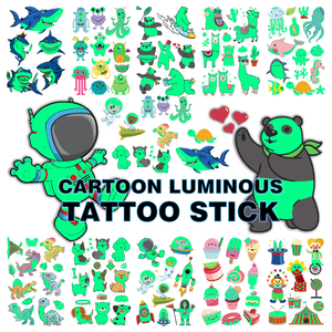 Adesivi per il corpo temporaneo di tatuaggi artistici luminosi personalizzati per la vendita calda, bagliore nel buio - Product Image 2