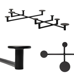 Modern metal wall-mounted coat rack, <b>black</b> bedroom wall <b>hooks</b>, wrought iron hat and bag <b>hooks</b>. - Product Image 5
