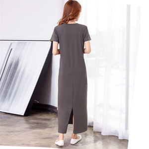 Корейская летняя хлопковая длинная футболка с длинным рукавом - Product Image 4