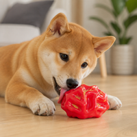 Balle distributrice de friandises pour chien TPE, design ovale irrégulier, moderne et classique, jouet interactif de distribution de nourriture, jouet à mâcher résistant aux morsures, jouet à mâcher pour les dents molaires