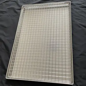 Professional Factory 600 X 400 Stainless Steel Perforated Mesh Baking Trays For Oven