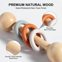Hot Custom OEM 5/7 Pcs Montessori Wooden Musical Instrument Set Neutral Color Baby Sensory Rattle Educational Toys for Kids