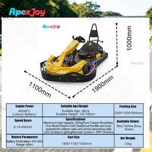 ApexJoy <span class=keywords><strong>STAR</strong></span> Speed Family - Go Kart Eléctrico de 800W con Doble Motor, 40km/h, Quadriciclo de Alta Velocidad para Carreras, Asiento para Padres e Hijos, Diversión - Product Image 3