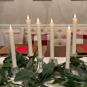 Bougie 3D LED en forme de cône pour décoration de mariage, bougie de 24cm de long, 6 pièces - Product Image 2