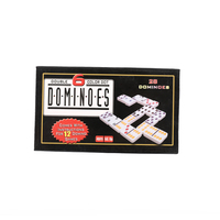 Meilleure vente JUXING Ensemble de dominos en plastique ivoire de haute qualité 50x25x8mm Divertissement multijoueur avec emballage magnétique en papier