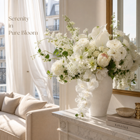 Bouquet de fleurs artificielles réalistes en soie blanche mélangée, fait main, moderne, pour centre de table de mariage, décoration de lieu