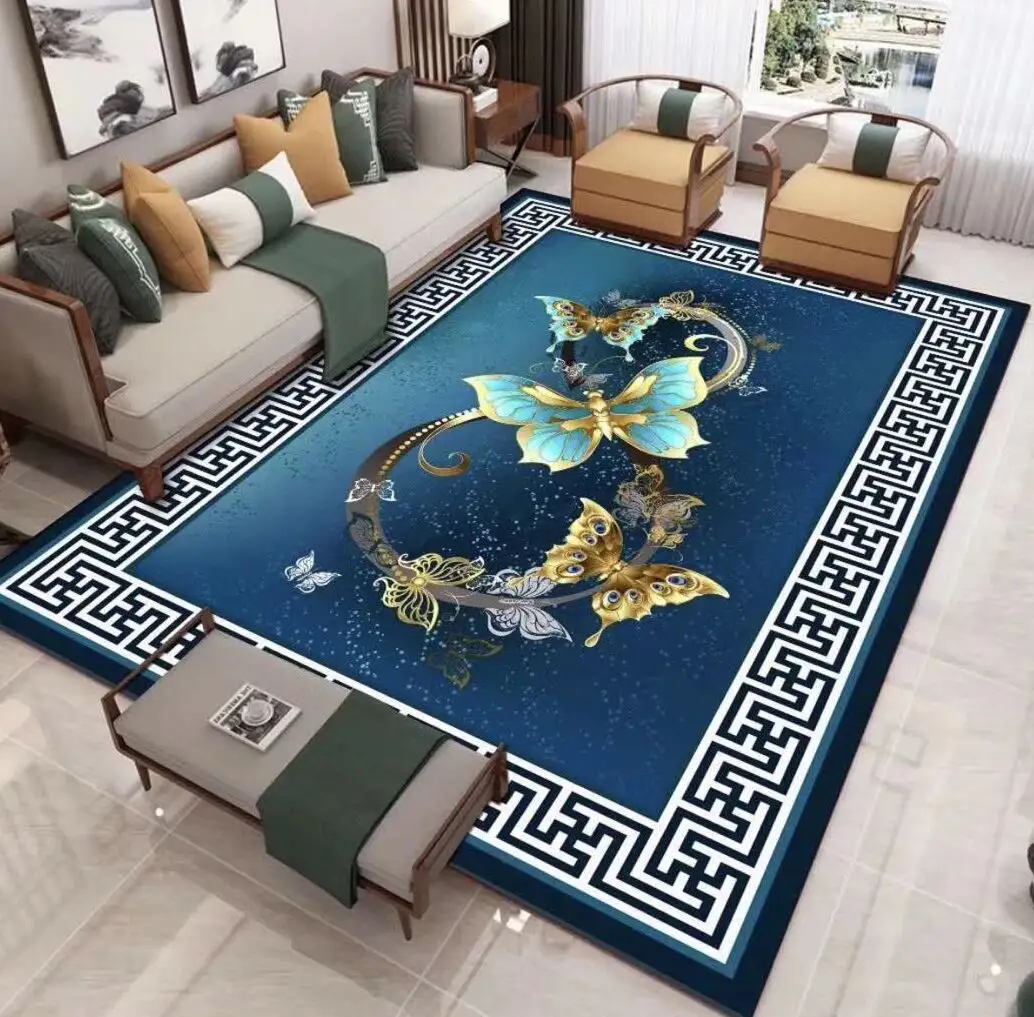 Turkey Machine Made Luxury 3d Printed Living Room Home Decorative Rugs Carpet