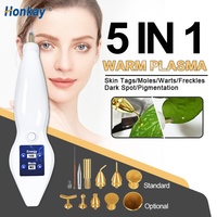 Appareil de beauté portable 5 en 1 pour le traitement de l'acné à domicile, avec aiguille chaude au plasma, pour le soin du visage, le nettoyage des pores et le traitement de l'acné