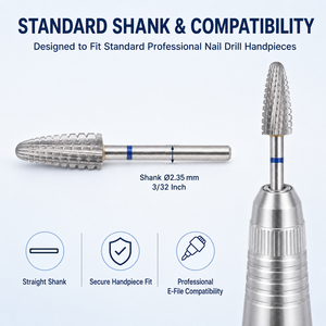 Brocas cónicas para uñas de 2,35mm de alta calidad, precio de fábrica para manicura y pedicura, eliminación eficiente de Gel para limpieza de cutículas eléctrica - Product Image 2