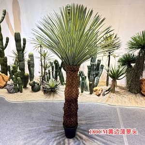 Arbres d'Agave Artificiels Dream Castle 100-200cm en Caoutchouc Souple pour Aménagement Paysager Intérieur Style Désert, Plantes en Pot - Product Image 4