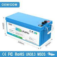 Batterie LiFePO4 Odipie 12V 400Ah à décharge profonde avec plus de 6000 cycles et BMS Bluetooth RJ45 CAN IP67 pour camping-car et applications marines