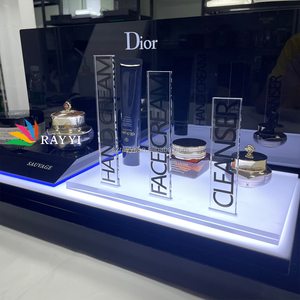 Ray Yi tùy chỉnh Countertop chai nước hoa hiển thị giá trang điểm Acrylic mỹ phẩm hiển thị đứng với đèn LED - Product Image 4