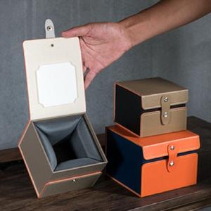 YZ Caixa De Presente De Couro De Luxo Conjunto De Chá Embalagem Caixa De Armazenamento De Jóias Custom Wholesale Durable Box Embalagem Presente - Product Image 6