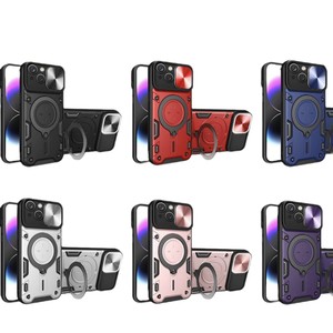 Scivolo antiurto presta magnetico rigido TPU PC armatura custodia posteriore per <span class=keywords><strong>Iphone</strong></span> 16 15 Pro 14 Plus 16e - Product Image 6