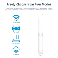 Easyboost White WIFI6 1800Mbps Répéteur AP Extérieur Routeur MESH Double Bande Haute Puissance Étanche Anti-Poussière Couverture 300m