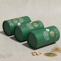 Tube en carton rond de qualité alimentaire écologique pour l'emballage de compléments alimentaires, de protéines en poudre et de vitamine D3