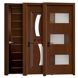 Puerta Interior de Madera Sólida de Diseño Moderno y Simple, Ecológica, con Aislamiento Acústico - Product Image 1