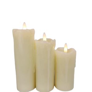 Vela de Cera Real con Llama Móvil, Vela de Pilar sin Llama, Funciona con Pilas, con Temporizador - Product Image 4