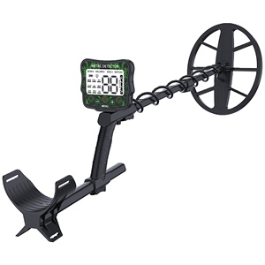 Détecteur de métaux portatif, bobine de 30 cm, multifréquence, plastique noir, usage adulte - Product Image 1