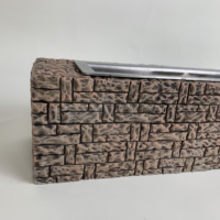 Vente chaude Vintage Brique Rectangle Béton Foyer Cheminée Table Cheminée Extérieure Bio Ethanol Foyer Portable Cheminée