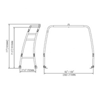 Tour de wakeboard pliable universelle Indy Cruze pour bateau ponton, options de couleur noir et blanc anodisé, utilisation en extérieur unisexe