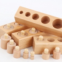 Cylindre en bois prise blocs jouets enfants Montessori jouets préscolaire apprentissage précoce jouets éducatifs pour enfants tout-petits