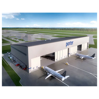 Hangar para Aviones de Gran Tamaño, Estructura de Acero Prefabricada de Tipo Pesado con Servicios de Soldadura y Corte