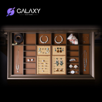 Accessoires de garde-robe Galaxy : Plateau de présentation de bijoux, support décoratif, tiroir de rangement coulissant avec fermeture amortie