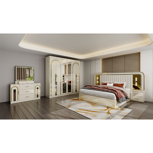 Set Completo di Mobili per Camera da Letto di Lusso a Prezzo All'Ingrosso, Struttura in Legno, Letto Matrimoniale con Contenitore, Arredamento Moderno per Camera da Letto King Size - Product Image 2