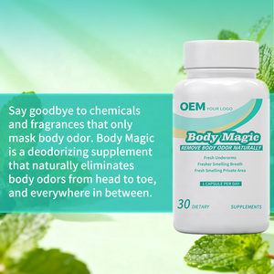 Cápsulas Desodorantes Corporales de Clorofila de Marca Privada OEM, 30 Cápsulas Veganas, Frescura en las Axilas y Eliminación del Olor, Desodorante con Hoja de Perejil - Product Image 5