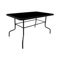 Table à manger moderne et portable en métal pour l'extérieur, avec cadre en fer, pour chambre à coucher, salon, cour, plage, camping et hôpital