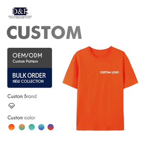 T-shirt Homme ODM Coupe Droite Teint en Pièce Anti-boulochage Coton Mercerisé Manches Courtes Col Montant Gaufré Grande Taille Uni - Product Image 1