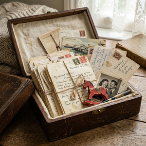 Caja <span class=keywords><strong>de</strong></span> <span class=keywords><strong>Recuerdos</strong></span> <span class=keywords><strong>de</strong></span> Madera Decorativa Grande para Fotos y Objetos Preciados - Cofre del Tesoro Hecho a Mano con Cierre Magnético - Product Image 5