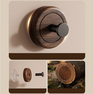 JAYA Wood <strong>Hook</strong> No Punch No Trace Suckers <strong>Hooks</strong> for Kitchen Living Room Bathroom Powerful Sticky <strong>Hooks</strong> - Product Image 5