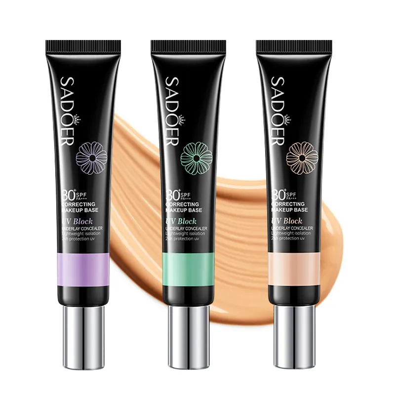 SADOER Sunscreen Isolation Cream Moisturizing Nourishing Whitening Concealer Face Foundation Makeup Base Beauty Products