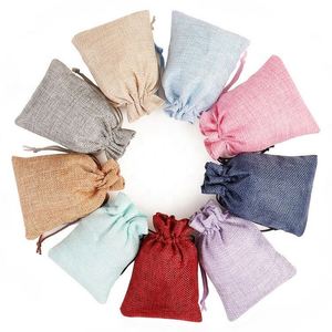 Personalise Eco Friendly Folding Grocery Custom Logo <b>Gift</b> Burlap <b>Bag</b> Printed Drawstring Pouch Jute <b>Bags</b> - Product Image 6