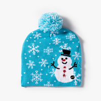 Chapeau de Noël en tricot LED, bonnet lumineux de Noël, bonnet d'hiver unisexe, chapeau en tricot avec LED colorées pour Noël et le Nouvel An