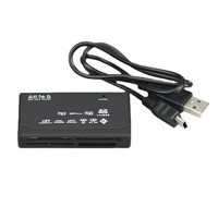 Lecteur de cartes multi-fonctions USB 2.0 6 en 1 pour cartes mémoire SD MS, externe pour ordinateur portable, tablette, Idino USB