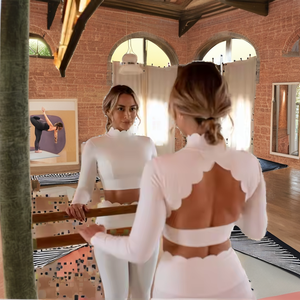 Bnice Solid Lace Women's Yoga Leggings 2-Piece Set High Waist Seamless Butt Lift Fitness Workout - Product Image 2