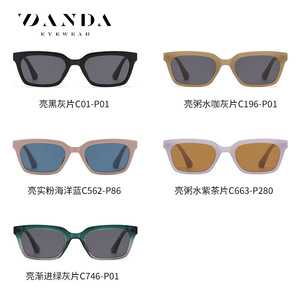 Lunettes de soleil DANDA rectangulaires à monture complète UV400 unisexe 6503 - Product Image 4