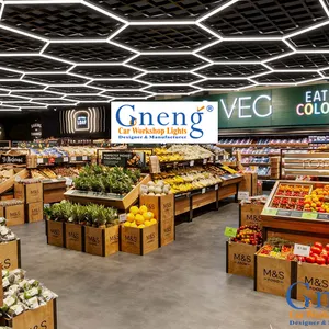 Lámpara de tubo Led Hexagonal para supermercado, iluminación de carne fresca, accesorios de luz para tienda